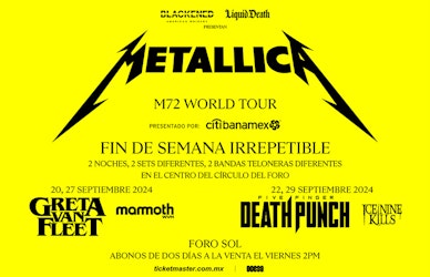 Metallica vuelve al Foro Sol de la CDMX