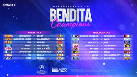 Llega la segunda jornada de la UEFA Champions League 2023/24