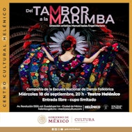 Al ritmo de sones y percusiones el Centro Cultural Helénico celebra el mes patrio con: "Del tambor a la marimba"
