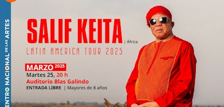 El cantante africano Salif Keita llega al Cenart con un concierto de entrada libre