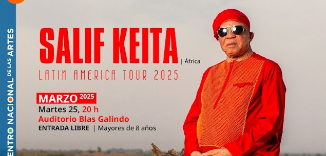 El cantante africano Salif Keita llega al Cenart con un concierto de entrada libre