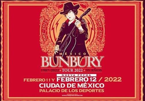 Enrique Bunbury suma dos nuevas fechas a su gira, una en la CDMX