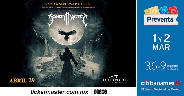 Sonata Arctica llega a México con el tour para celebrar su 25 Aniversario