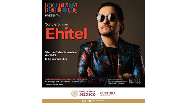 Disfruta en el Museo Nacional de Culturas Populares el último concierto del año de Bohemia Bolero, con la presentación de Ehitel
