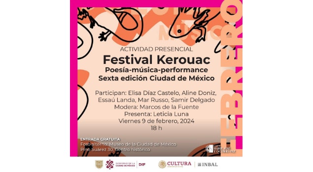 Coorganiza la Casa Marie José y Octavio Paz la sexta edición del Festival Kerouac Ciudad de México