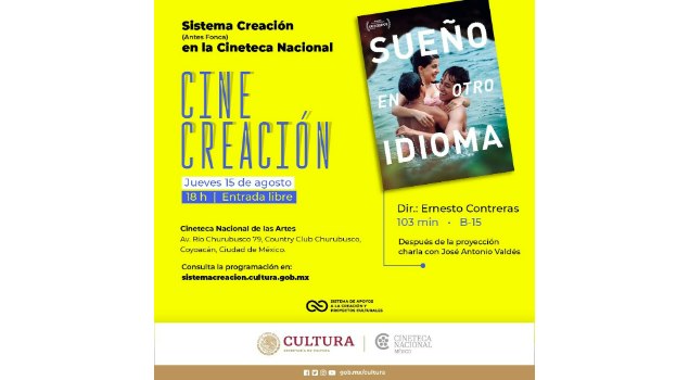 Jueves de entrada libre en las funciones de Sistema Creación en la Cineteca Nacional de las Artes
