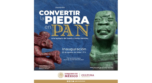 Llega al Museo Nacional de Culturas Populares el arte lapidario