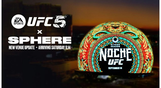 UFC 5 celebra el evento UFC 306 de este sábado, presentando a la Sphere como nuevo escenario jugable, junto con contenido y contendientes adicionales