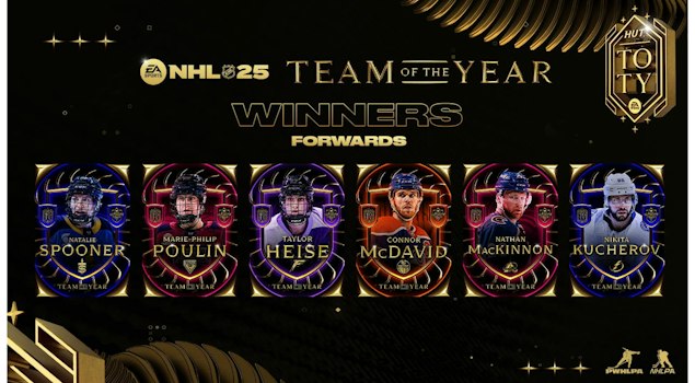 EA Sports NHL 25 anunció a los delanteros ganadores del Equipo del Año (TOTY)