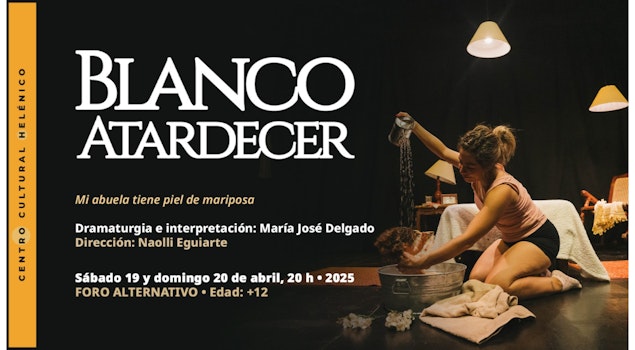 "Blanco atardecer", una propuesta escénica sobre el Alzheimer y la memoria en tránsito, se presenta el 19 y 20 de abril en el Foro Alternativo del Helénico