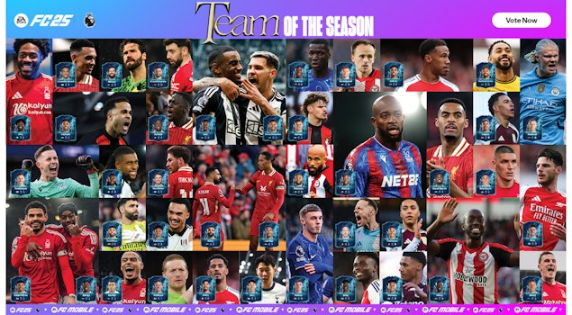 EA Sports FC 25 abre la votación para el Equipo de la Temporada (TOTS) de la Premier League