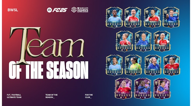 EA Sports FC 25 y EA Sports FC Mobile presentan los Equipos de la Temporada (TOTS) de la Premier League, EFL y BWSL
