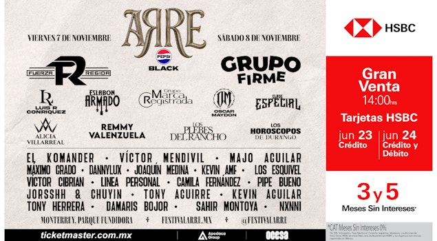 ARRE Pepsi Black presenta uno de los lineups más poderosos del regional mexicano