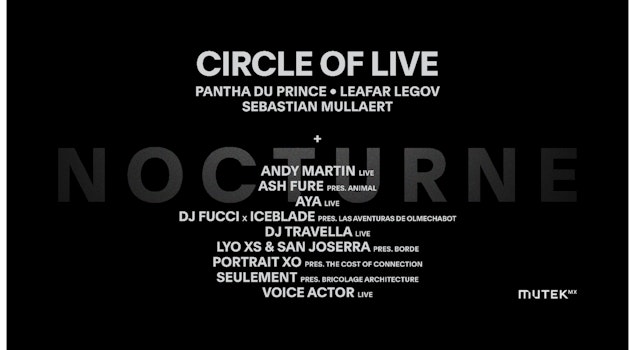 MUTEK MX anuncia "Nocturne" el próximo viernes 10 de octubre