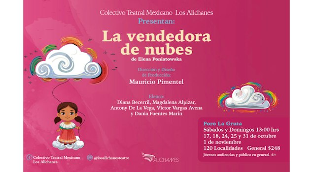 "La vendedora de nubes", de Elena Poniatowska, llegará al Foro La Gruta con una fábula sobre el valor de los sueños