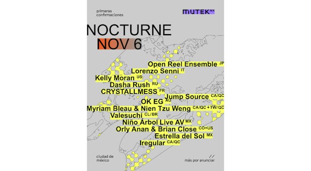 MUTEK MX 22 reúne a Lorenzo Senni, Kelly Moran y Dasha Rush en NOCTURNE